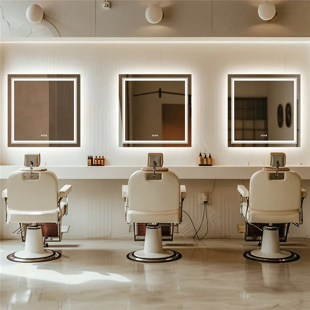 80 x 80cm Square Frameless LED Bathroom Mirror