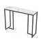 Stone Marble Console Table – 100cm, Sintered Stone Top, Black Metal Frame