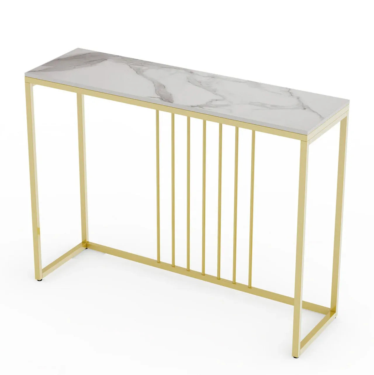 - Aurelia Hallway Console Table - Gold - 120cm