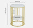 Cleo Gold Two Shelf Stone Side Table