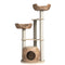 Whisker Wonderland Premium Eco Bamboo Cat Tree Large - Natural Bamboo Structure, Safe & Stable, Multi-Functional Cat Furniture, Climbing & Scratching