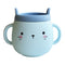 Whisker Wonderland Innovative Hydroponic Cat Grass Growing Mug - Blue | Soil-Free, Digestion & Hairball Aid, Eco-Friendly Silicone, Reusable