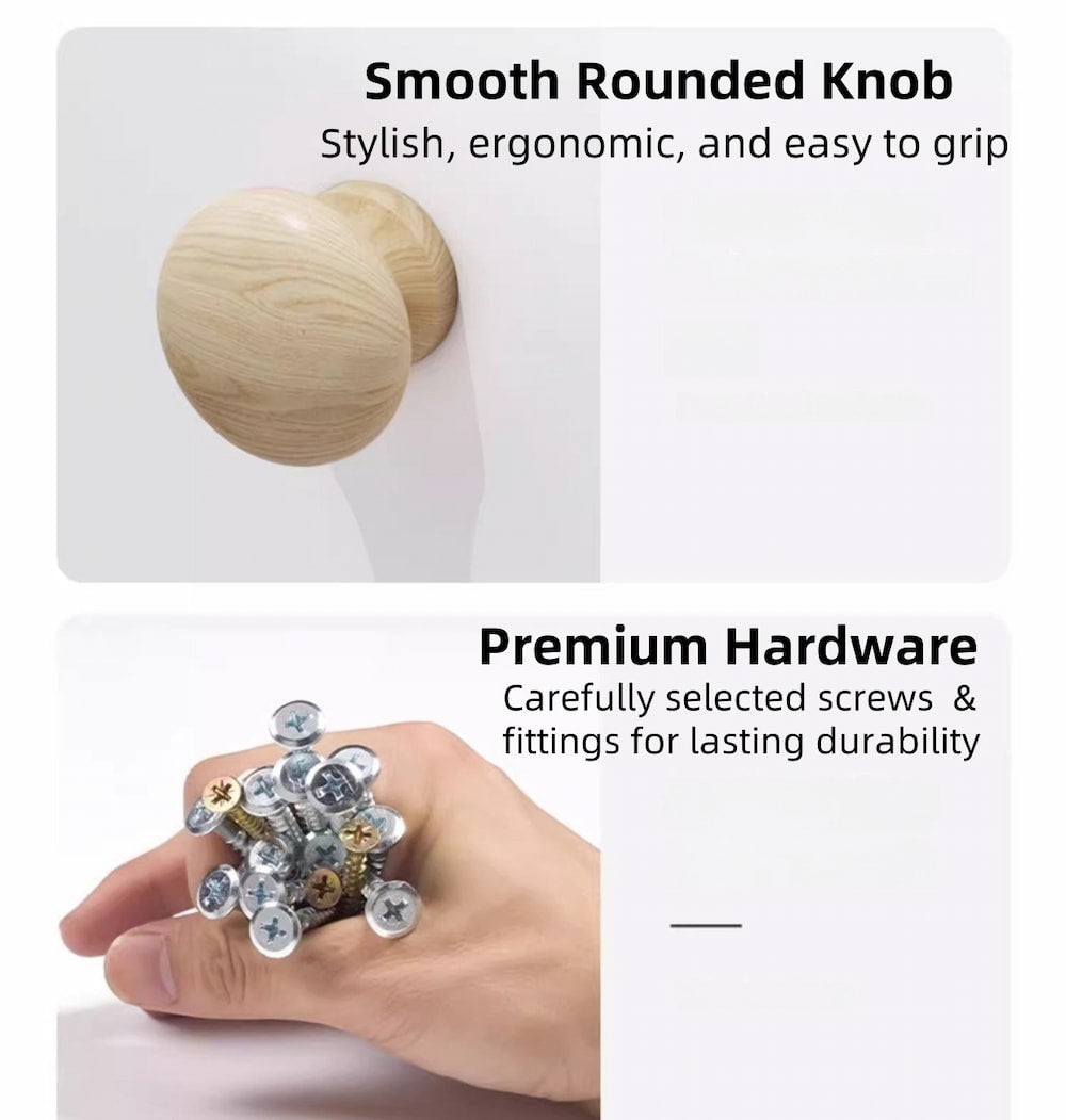 2x bedside table set light wood grain drawers metal slides bedroom furniture