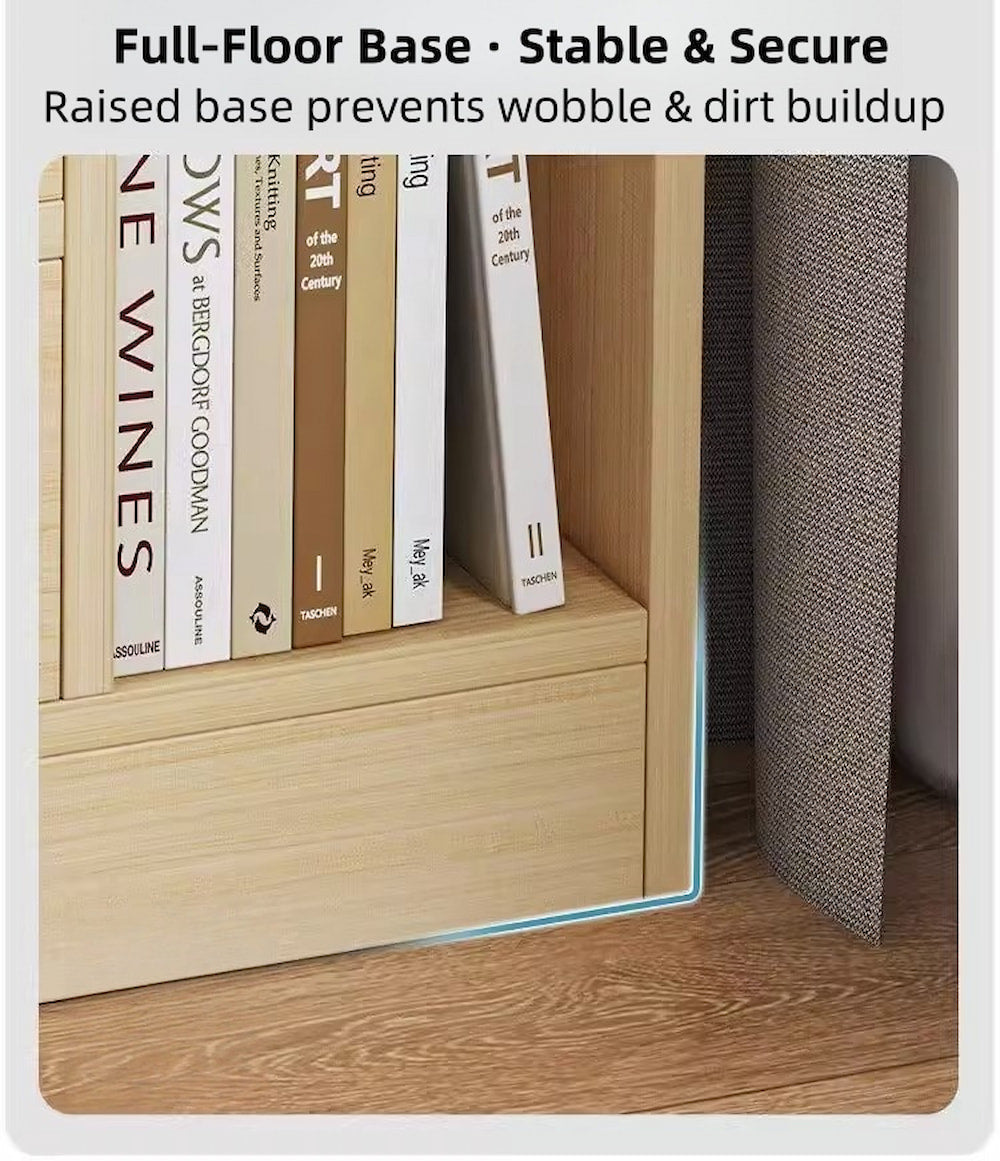 Light Gray Nightstand White Drawer Fronts Secure Storage Open Shelf 70cm