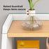 2x bedside table set wood grain drawers curved design bedroom furniture