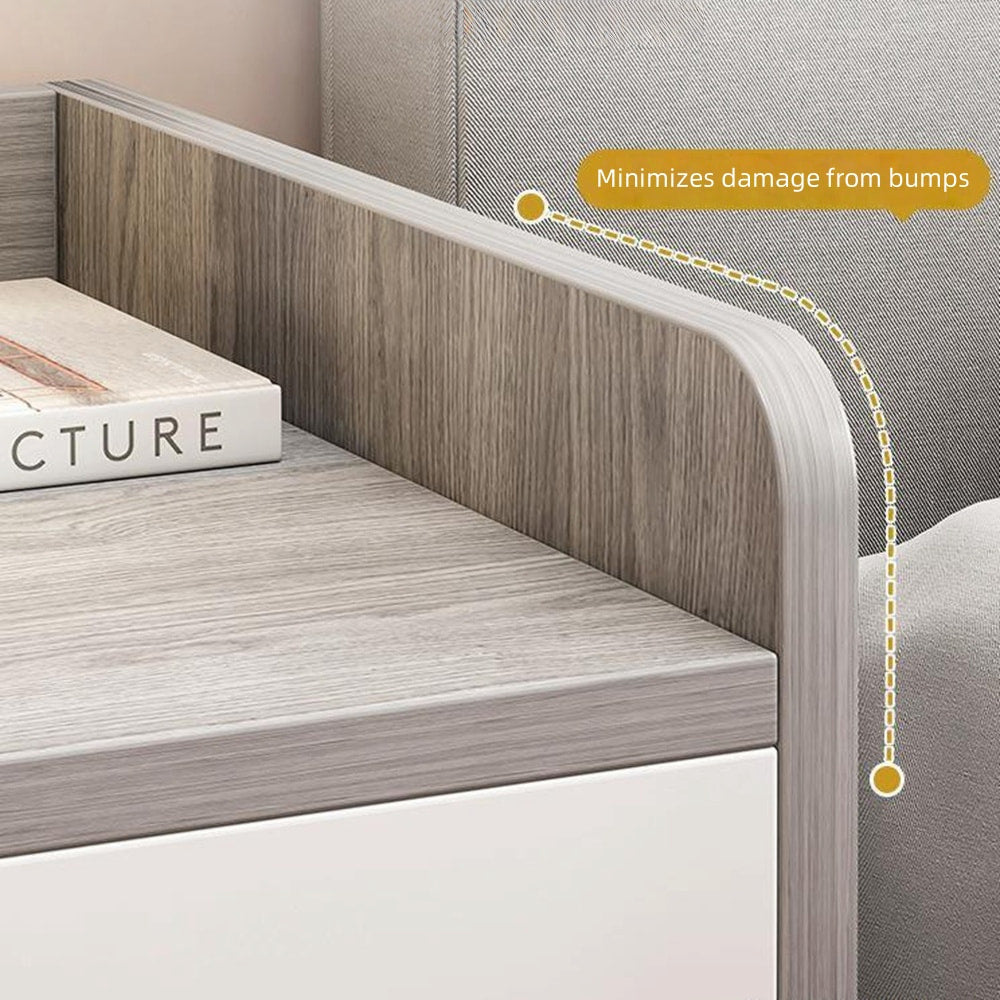 2x Modern bedside table with drawers, minimalist design, bedroom furniture