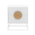 Belmonte Fluted Bedside Table in White