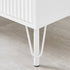 Lisa Wavy Fluted Bedside Table in White