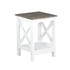 Coastal Side Table in White and Grey