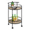 Carlly 2 Tiers Kitchen Rolling Bar Cart In Natural