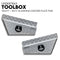Under Tray Tool Box Underbody Pair Set 750mm Checker Plate Aluminium