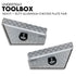 Under Tray Tool Box Underbody Pair Set 750mm Checker Plate Aluminium