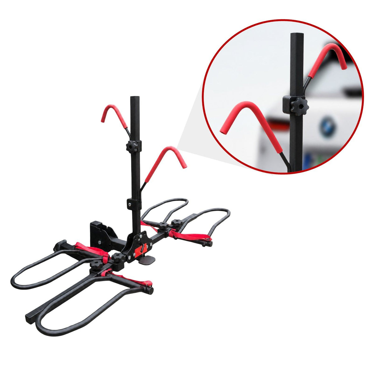 2 E Bike Platform Rack Rear Vehicle Car Carrier Bicycle Holder Hitch Receiver Foldable