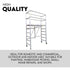 3.0M Aluminium Scaffold Mobile Tower Single Width Platform Height AU Standard