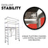 3.0M Aluminium Scaffold Mobile Tower Single Width Platform Height AU Standard