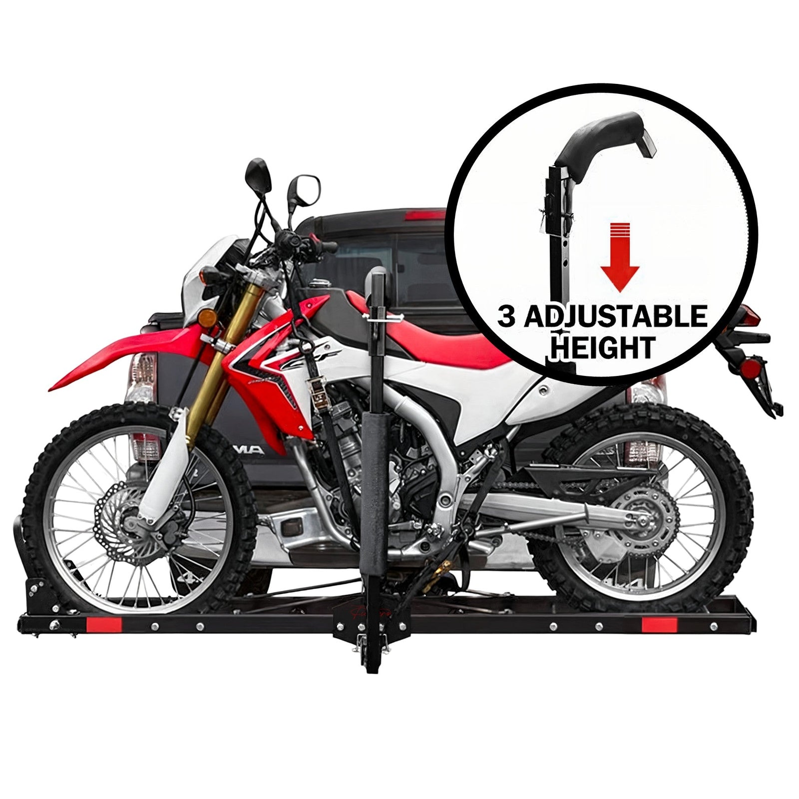 Motorcycle Motorbike Carrier Rack Towbar Arm Rack Dirt Bike Ramp Brake Lights