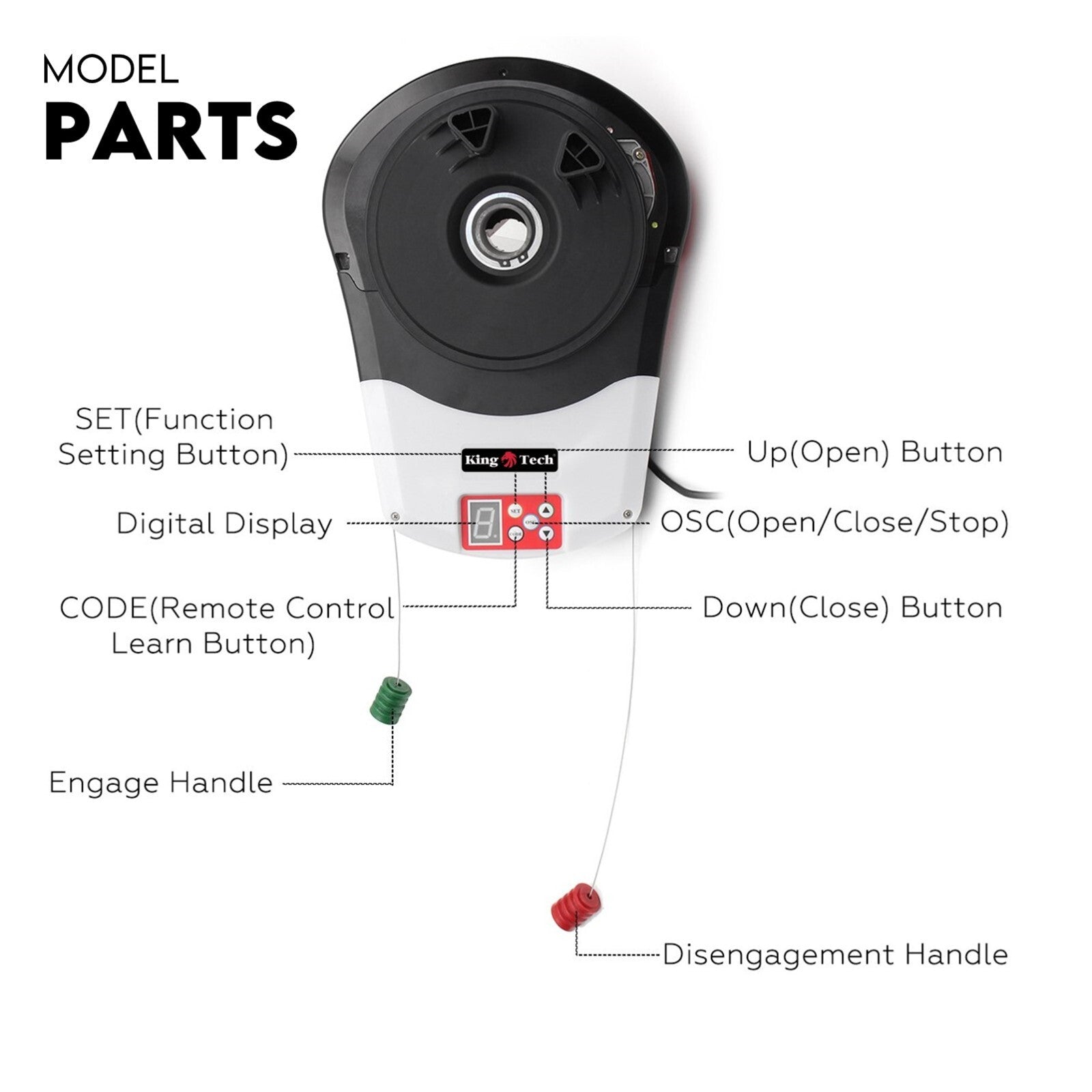 Automatic Roller Door Opener Garage Powerful 1200N Motor Garage 22m² Rolling AU