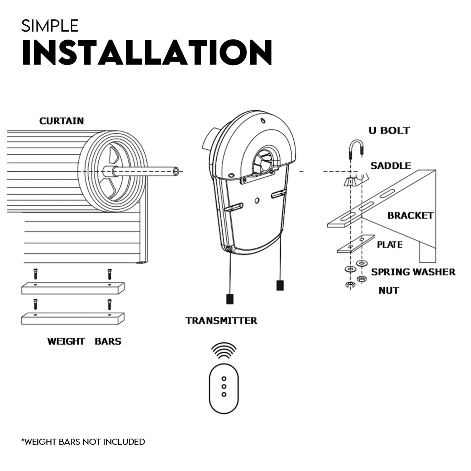 Automatic Roller Door Opener Garage Powerful 1200N Motor Garage 22m² Rolling AU