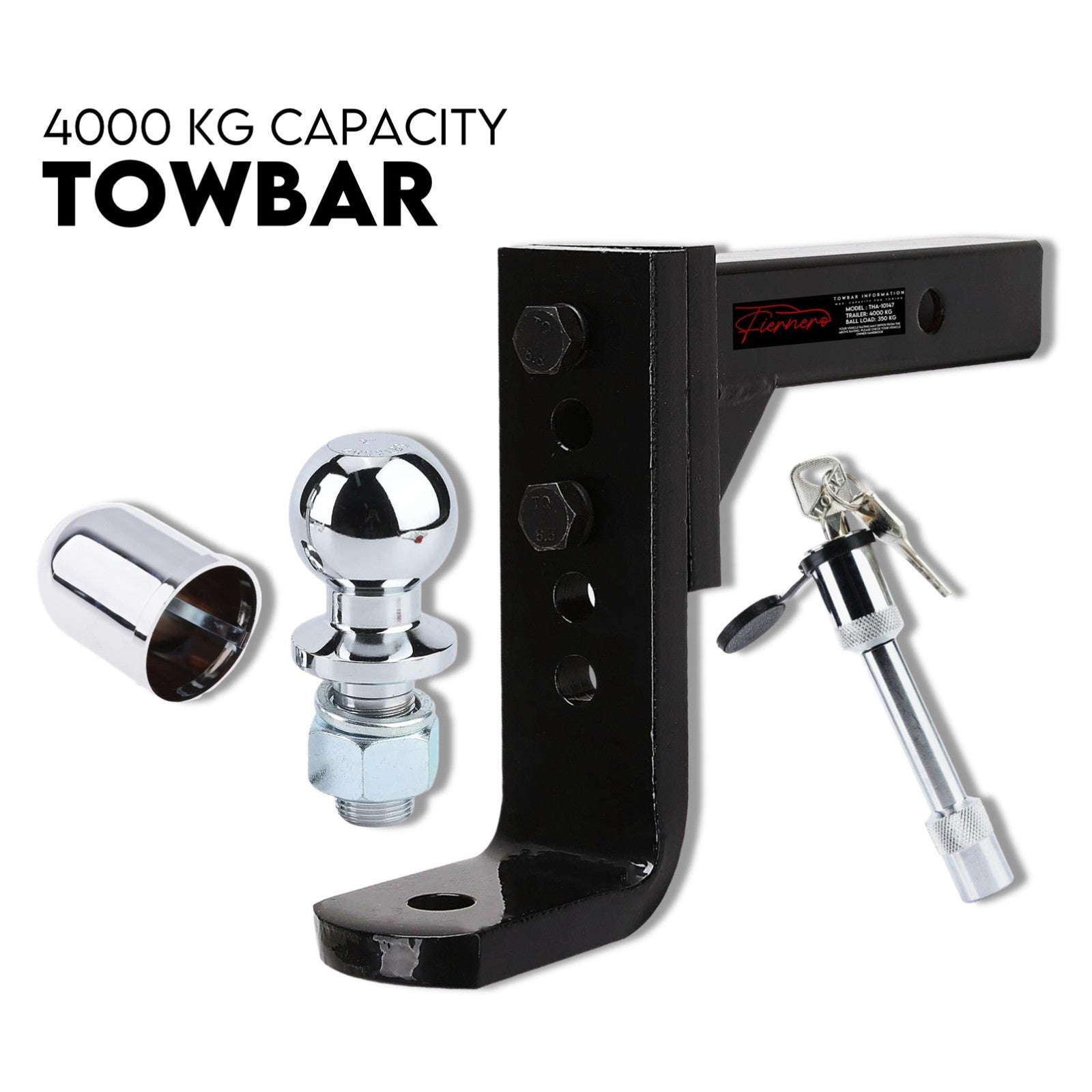 Adjustable Drop Towbar Tow Bar Ball Mount Tongue 2