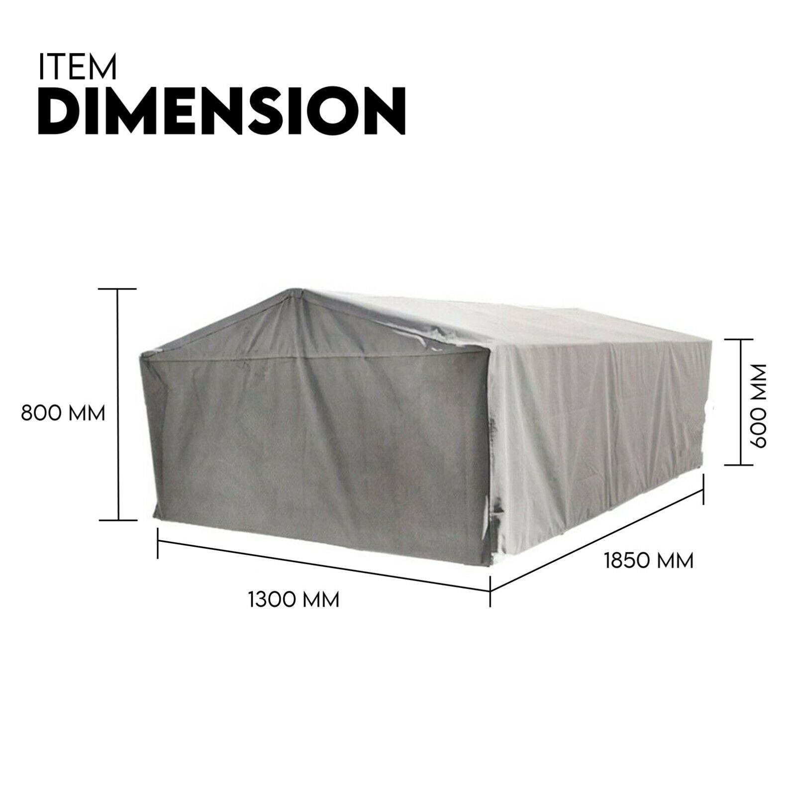 6X4 TRAILER CAGE CANVAS COVER 600mm Heavy Duty Canvas Best Quality Waterproof