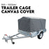 8X5 BOX TRAILER CAGE CANVAS COVER (900mm) 3 FOOT Thick Rip Resistant Waterproof