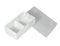 10 Pack of White Card Chocolate Sweet Soap Product Retail Gift Box - 2 Bay Compartments - Clear Slide On Lid - 8x4x3cm