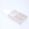 10 Pack of White Card Chocolate Sweet Soap Product Retail Gift Box - 6 Bay Compartments - Clear Slide On Lid - 12x8x3cm