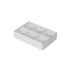 10 Pack of White Card Chocolate Sweet Soap Product Retail Gift Box - 6 Bay Compartments - Clear Slide On Lid - 12x8x3cm