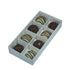 10 Pack of White Card Chocolate Sweet Soap Product Retail Gift Box - 8 bay 3cm Compartments - Clear Slide On Lid - 16x8x3cm