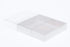 10 Pack of 10cm Square Invitation Coaster Favor Function product Presentation Cookie Biscuit Patisserie Gift Box - 2cm deep - White Card with Clear Slide On PVC Lid