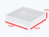 10 Pack of 10cm Square Invitation Coaster Favor Function product Presentation Cookie Biscuit Patisserie Gift Box - 2cm deep - White Card with Clear Slide On PVC Lid