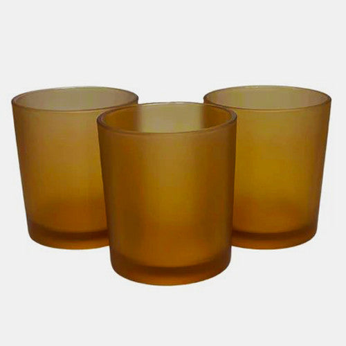 10 Pack Brown Frosted Glass Votive Tealight Candle Holders House Party Cenrepiece Xmas Wedding Decor Glass Candlestick Party Decorations Bridal Valentines Event