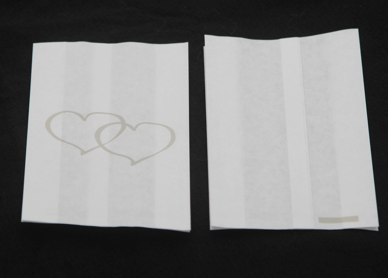 200 Pack Wedding Cake Bags Greaseproof Wax Paper Slice Take Home Favour Large Silver Heart