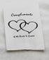 50 Pack Wedding Cake Bags Greaseproof Wax Paper Slice Take Home Favour Heart n Message