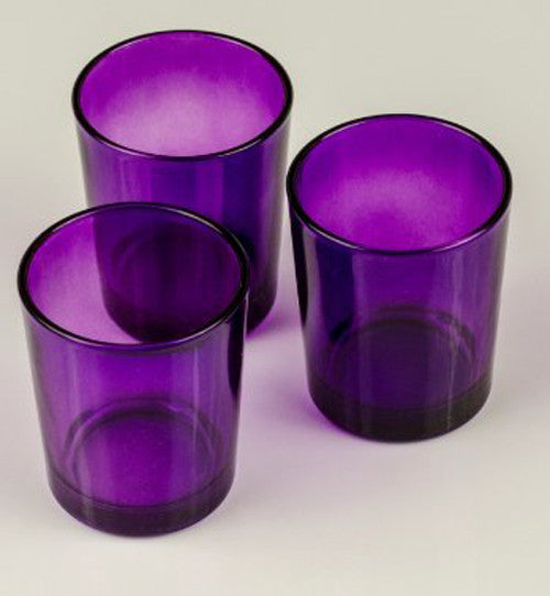 10 Pack Purple Glass Votive Tealight Candle Holders House Party Cenrepiece Xmas Wedding Decor Glass Candlestick Party Decorations Bridal Valentines Event