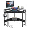 L-Shaped Computer Desk with Charging Station, Black Gaming Desk with Built-in Power Board - (Casadiso Albali Pro)