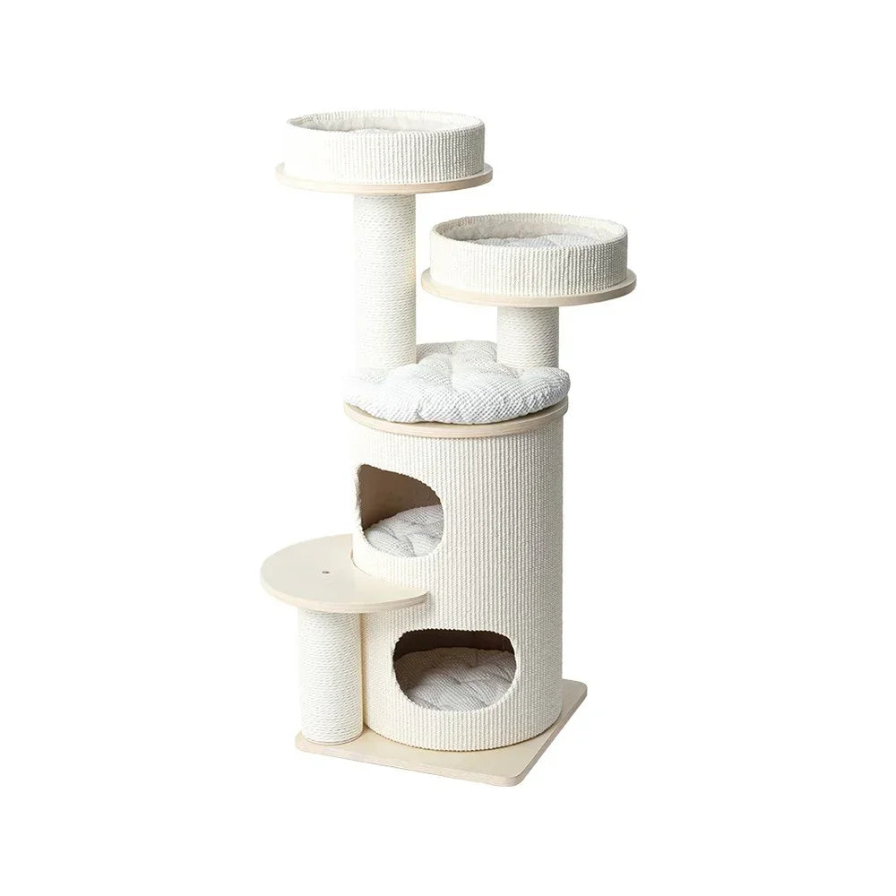 PURRING Multi-Level Sisal Barrel Cat Tower - PRO 117cm