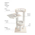 Leisure Loft With Hammock & Scratch Post - White Velvet - 127cm