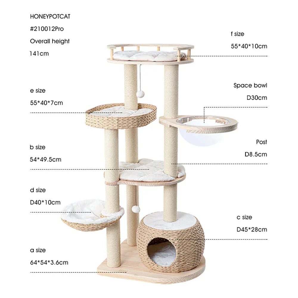 Cosy Woven Cat Perch - 141.5cm