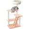 Serenity Plush Top Cat Tower - Wood Wax 125cm