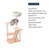 Serenity Plush Top Cat Tower - Wood Wax 125cm