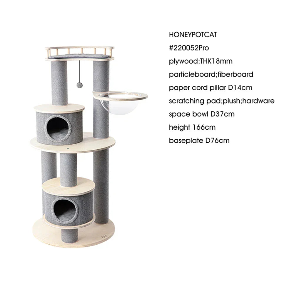 Majestic Reinforced Multi-Level Cat Tree  - 165cm