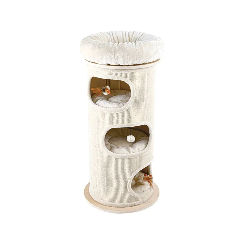 Cosy Sisal Barrel With Plush Top - Deluxe 115cm