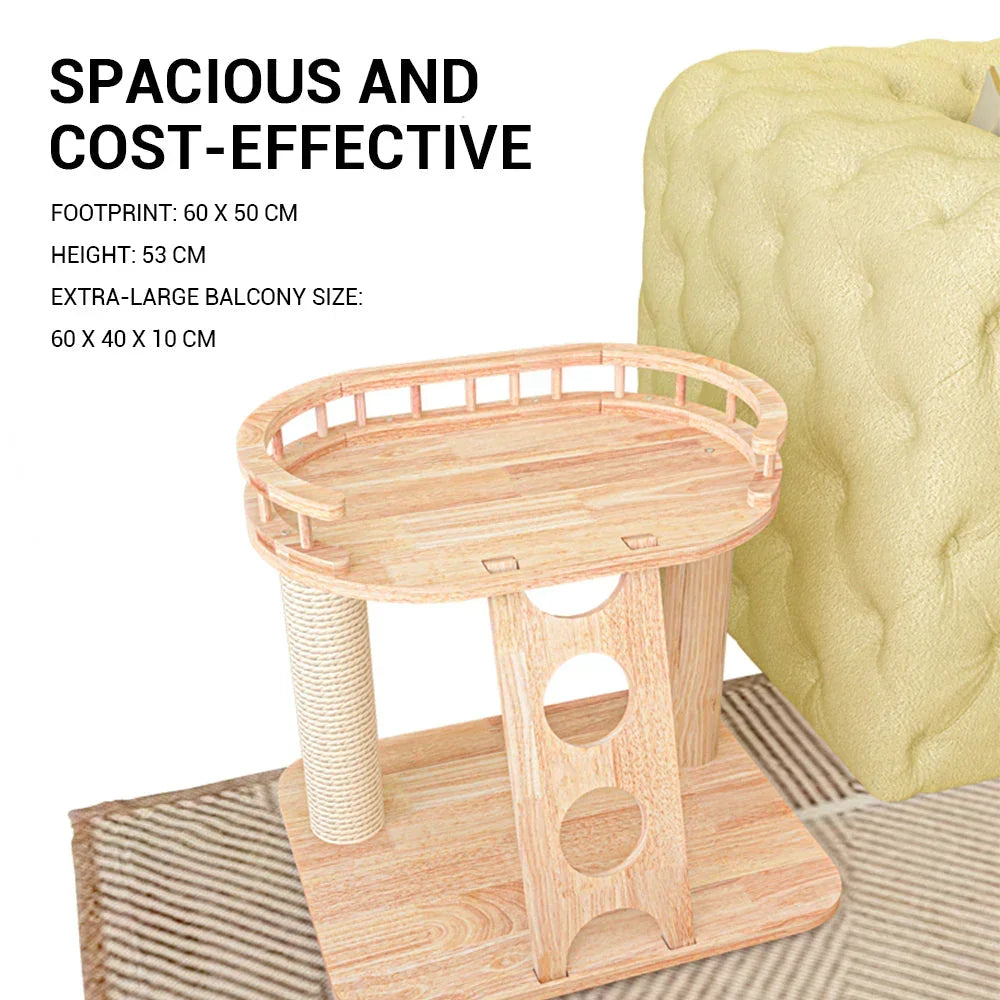 MZ Happy Steps Wooden Cat Tree - 53cm
