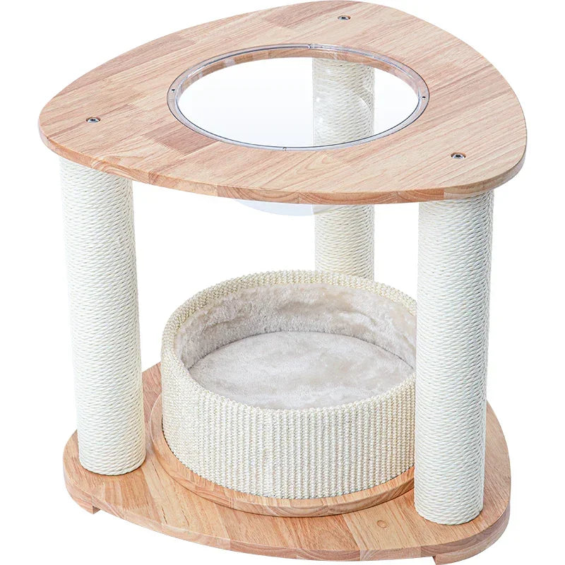 MZ Simple Joy Wood Cat Tower - Space Pod 52cm