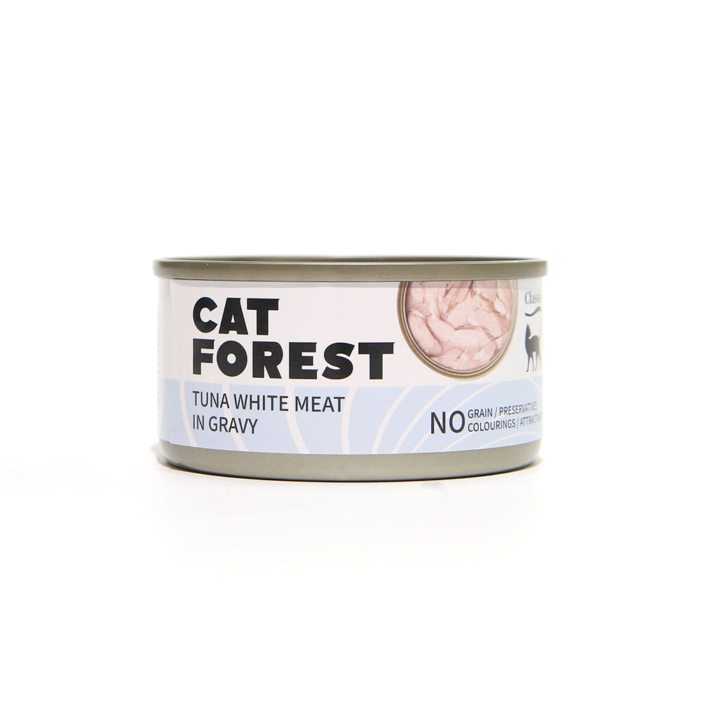 CAT FOREST Classic Tuna White Meat In Gravy Cat Canned Food 85G X 24