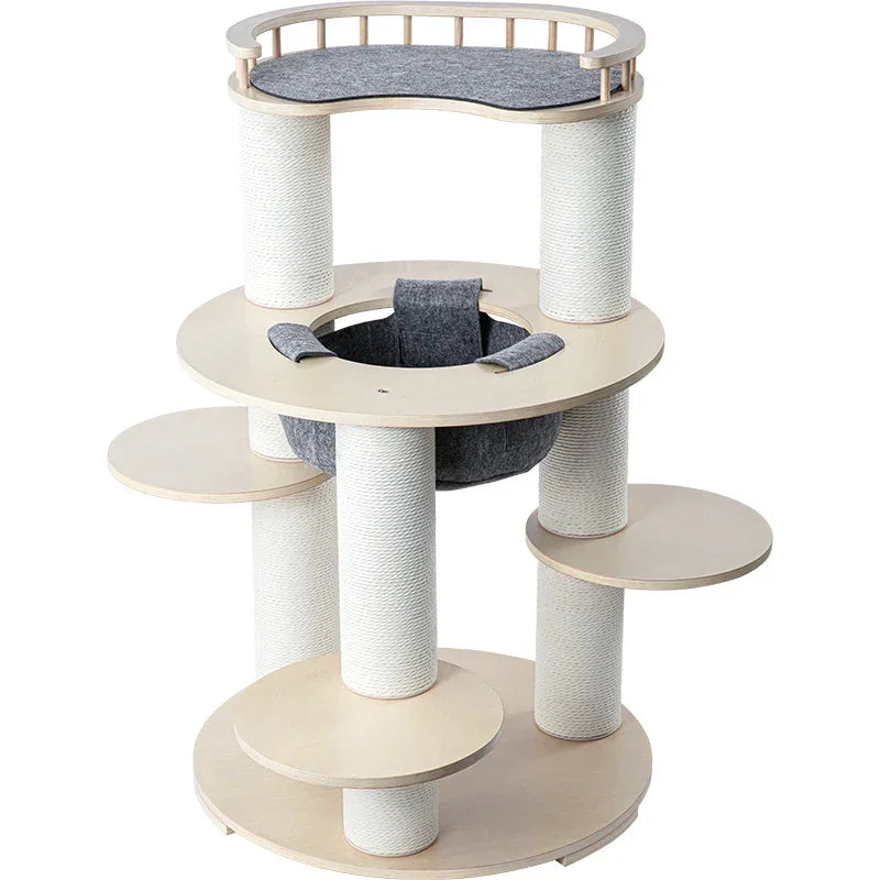 Harmony Wood Cat Tower - 123cm