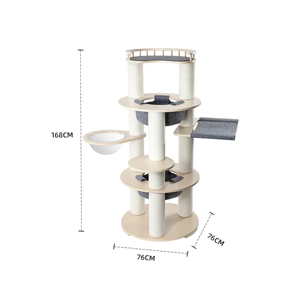 Harmony Wood Cat Tower - 168cm