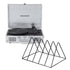Cruiser Bluetooth Portable Turntable - Silver + Gadhouse Vinyl Rack Bundle - Black
