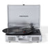 Cruiser Bluetooth Portable Turntable - Silver + Gadhouse Vinyl Rack Bundle - Black